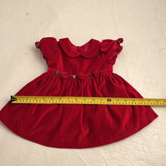 The Children’s Place red velvet holiday dress with matching cardigan & bloomers - Picture 7 of 15